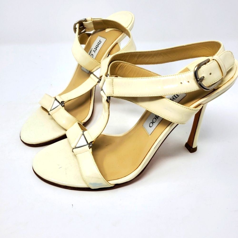 Jimmy Choo White Patent Pumps